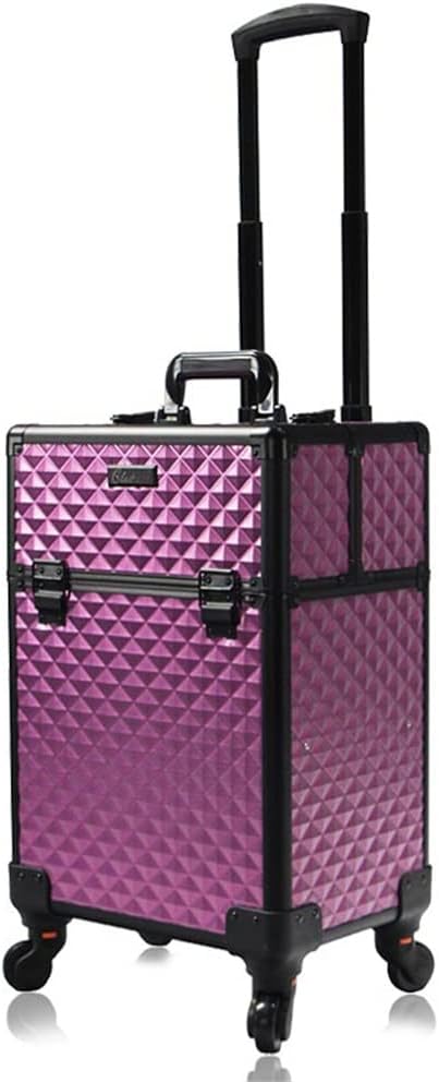 Multifunctional Large Capacity Wheeled Suitcase Ladies Trolley Cosmetic Case Travel Bag Rolling Luggage