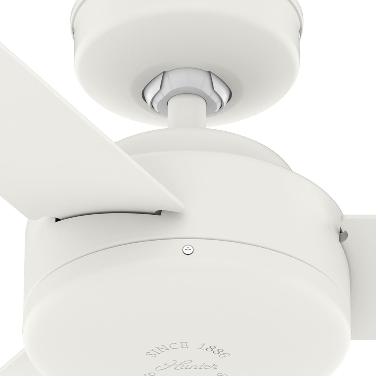 Hunter Fan 44 inch Indoor Ceiling Fan with No Light, White Ceiling Fan, 3 Blades, For Kids Room, Home Office, Living Room or Kitchen (Renewed)
