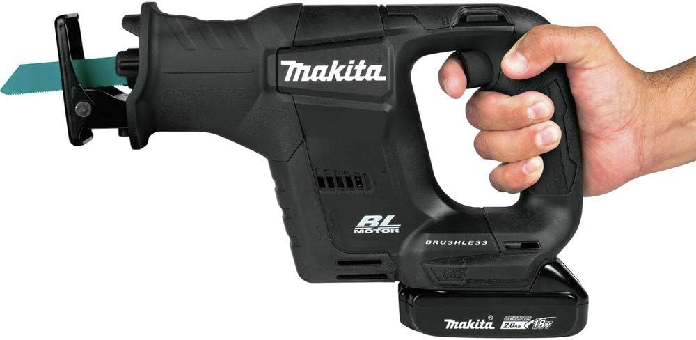 Makita XRJ07R1B 18V LXT Lithium-Ion Sub-Compact Brushless Cordless Recipro Saw Kit (2.0Ah)