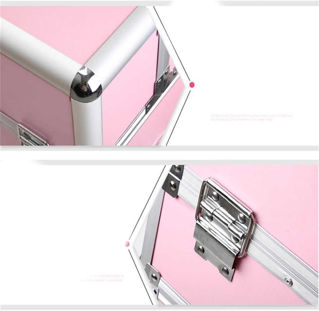 Women's Trolley Cosmetic Bag With Wheels Nail Makeup Tool Box Detachable Foldable Beauty Suitcase Travel