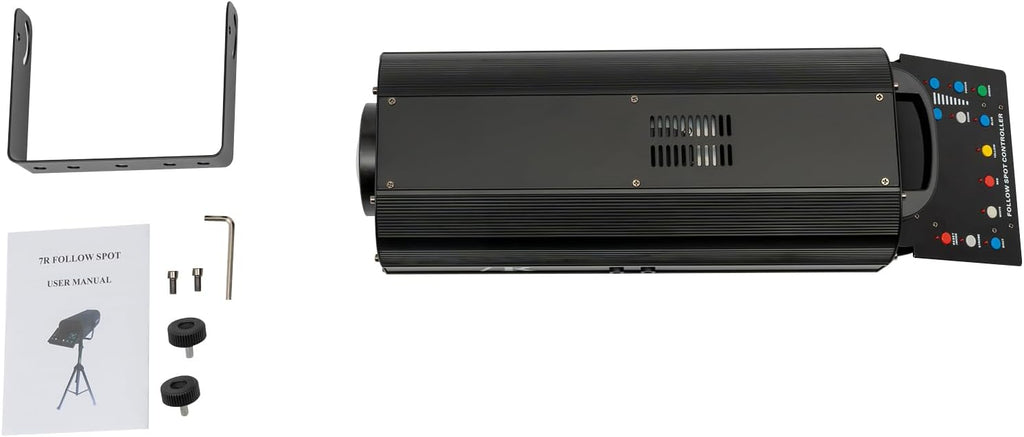 230W Professional Beam Moving Head Spotlight, Stage Light with Adjustable Tripod, Manual Control for Strobe & Color Change, DJ Lighting for Club, Concert, Wedding, Party