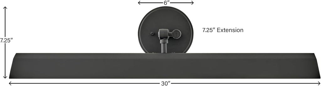 Hinkley Arti Large Adjustable Accent Picture Light, Black