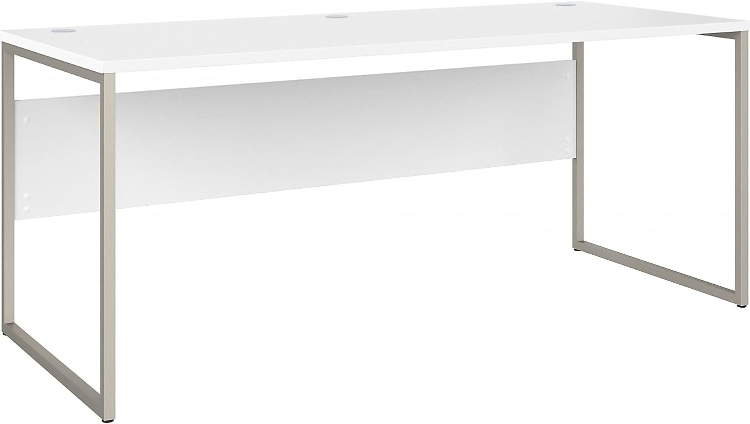 Bush Business Furniture Hybrid 72W x 30D Computer Table Desk with Metal Legs in White