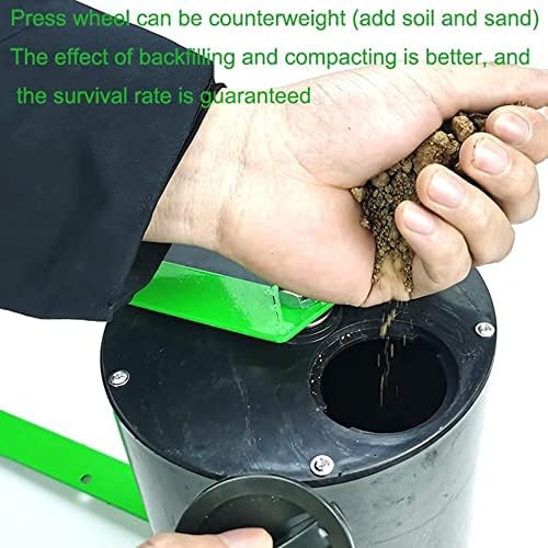 Adjustable Depth Corn Planter Seeder - Hand-Push Garden Roller Seeder with 6-Mouth Seed Dispenser for Accurate Planting & Fertilizing - Essential Gardening Tool for Efficient Crop Growth.