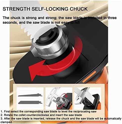 Electric Meat Bone Saw Machine - Commercial & Home Butcher's Hacksaw, Cordless Reciprocating Tool for Cutting Meat & Bones, Includes 1 Battery & 2 Saw Blades