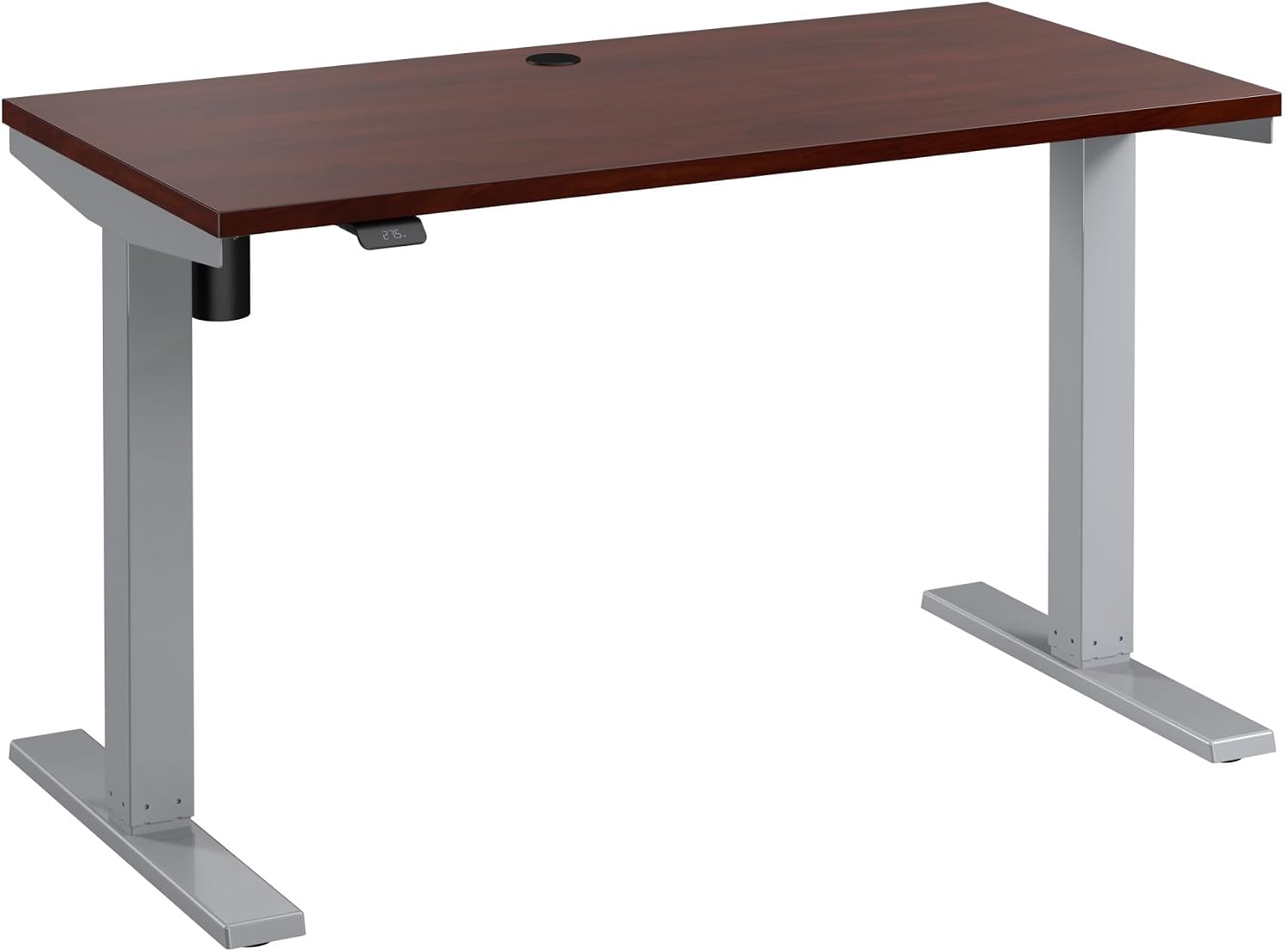 Bush Business Furniture 48-inch Electric Height Adjustable Standing Desk, Ergonomic Sit-Stand Computer Table for Home and Professional Office, Move 40 Series, Hansen Cherry with Metallic Gray Base