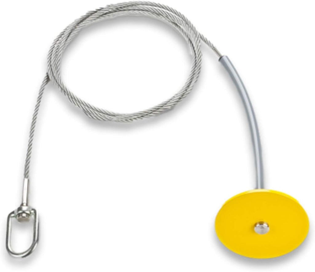 Frontline Fall Protection DT606 Drop Thru Anchor 6' Round Plate with 6' Cable | OSHA & ANSI Compliant | Removable and Reusable Anchor Point | Over Head Applications