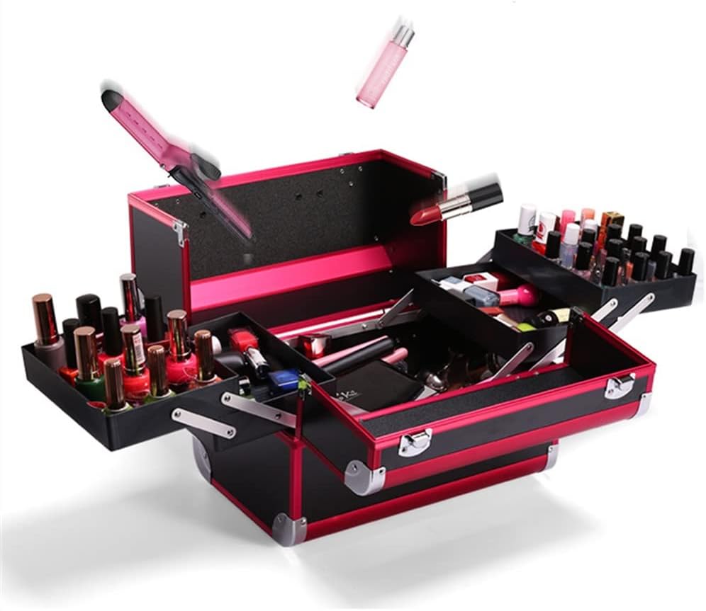 Ladies Cosmetic Case Travel Tote Bag Beauty Nail Suitcase Storage Box Large Capacity Embroidery Tool