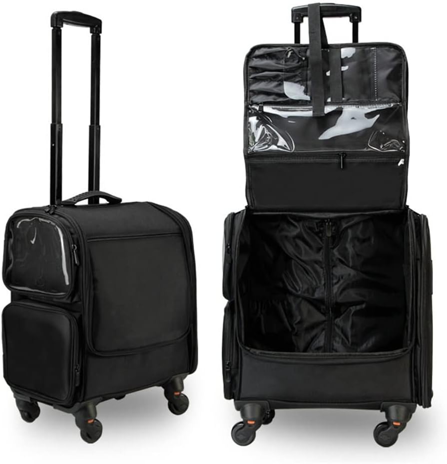 Trolley Case Oxford Black Travel Large Capacity Beauty Suitcase Ladies Cosmetic Bag Cosmetics Storage Toolbox