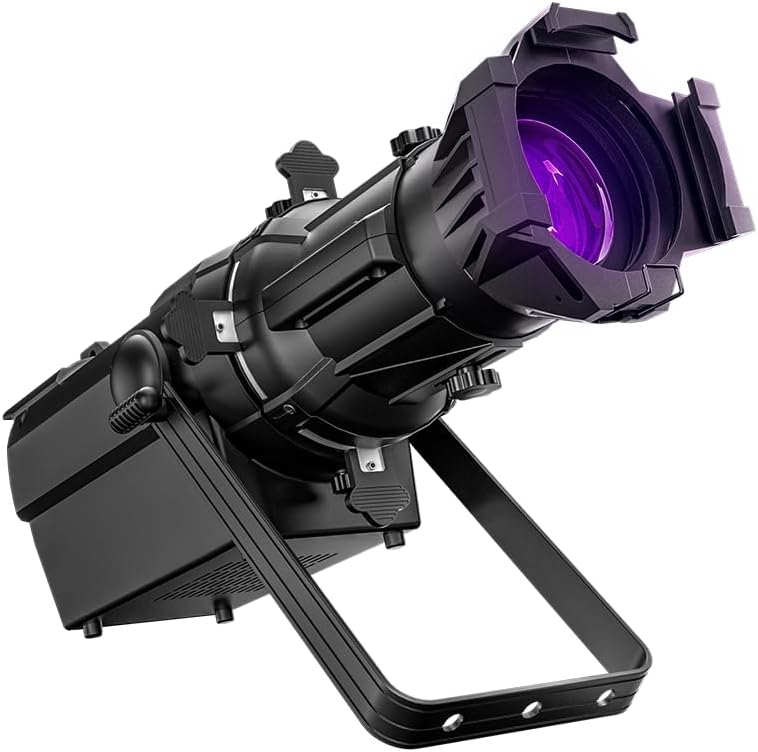 SHEHDS LEKO Profile Stage Spotlights LED Zoom 250W RGBW 4in1, 19° Angle, 2800K to 10,000K Par Ellipsoidal Lights, DMX512 Disco DJ Lights for Show