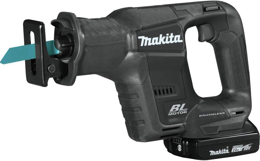 Makita XRJ07R1B 18V LXT Lithium-Ion Sub-Compact Brushless Cordless Recipro Saw Kit (2.0Ah)