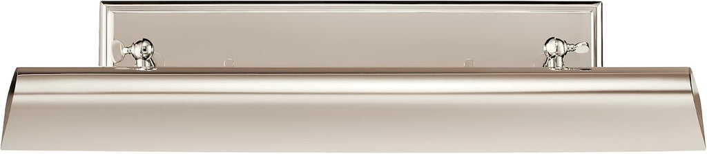 Kichler Carston 2-Light Picture Light, Updated Traditional Light in Polished Nickel with White Interior, for Framed Art, Mirror or Built-in Shelving (4.75' x 24.25'), 52686PN
