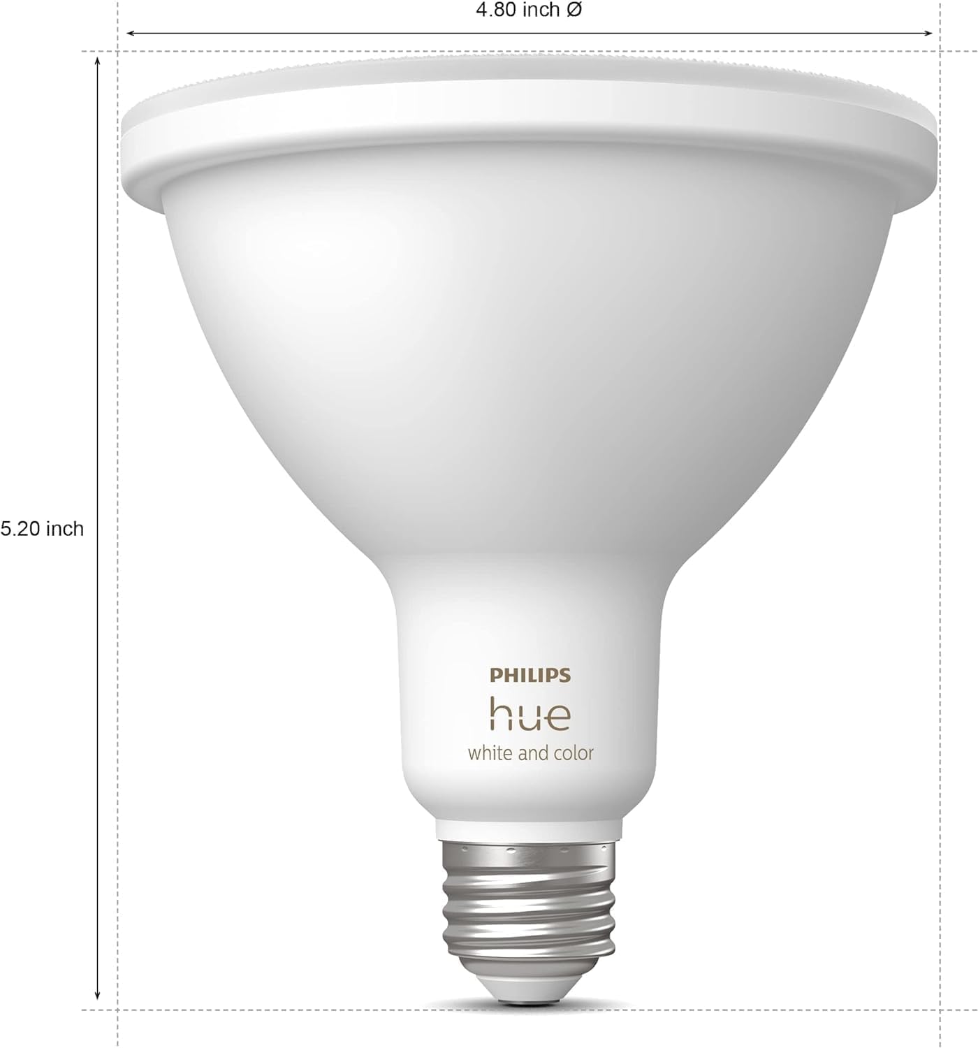 Philips Hue Smart 100W PAR38 LED Bulb, White & Color Ambiance Color-Changing Light, 1300LM, E26, Control with Hue App, Compatible with Alexa, Google Assistant and Apple Homekit (Pack of 4)
