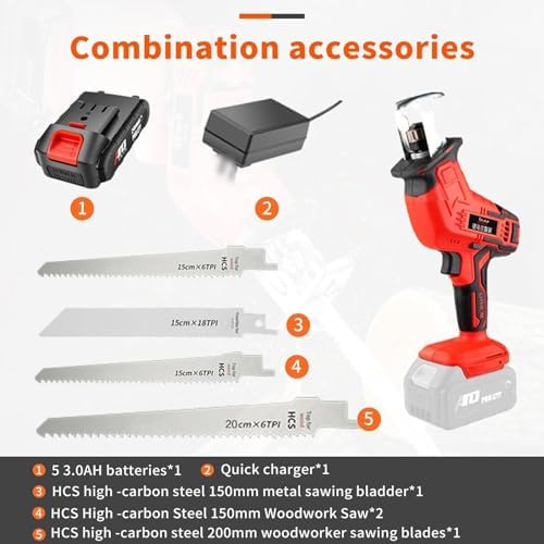Cordless Electric Bone Saw - Professional Butcher Reciprocating Saw for Commercial & Home Use, Battery-Powered, Heavy-Duty Meat Cutter, Portable Meat Slicing Tool