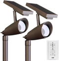 Feit Electric OneSync Bronze Solar Powered/Remote LED Spotlight 2 pk