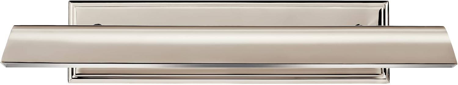 Kichler Carston 2-Light Picture Light, Updated Traditional Light in Polished Nickel with White Interior, for Framed Art, Mirror or Built-in Shelving (4.75' x 24.25'), 52686PN