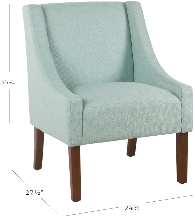 HomePop Classic Swoop Arm Accent Chair - Aqua