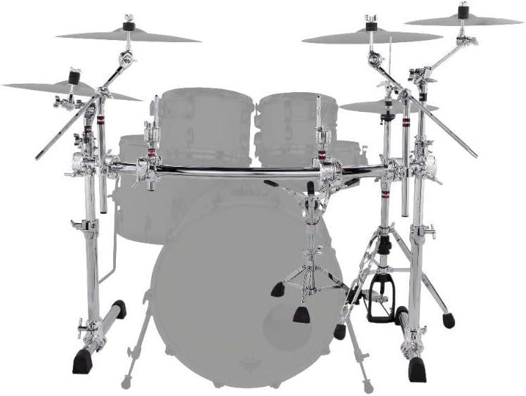 Gibraltar Curved Drum Rack, 46' Curved Crossbar with Telescoping Legs, Height Adjustable, Cymbal Boom Arms, Memory Locks & Multi Clamps for Front or Side Drum Kit Expansion, Chrome (GCS500H)