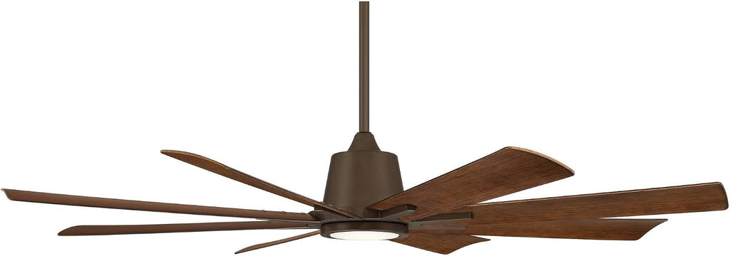 Casa Vieja 54' Inspirit Bronze LED Damp Remote Ceiling Fan