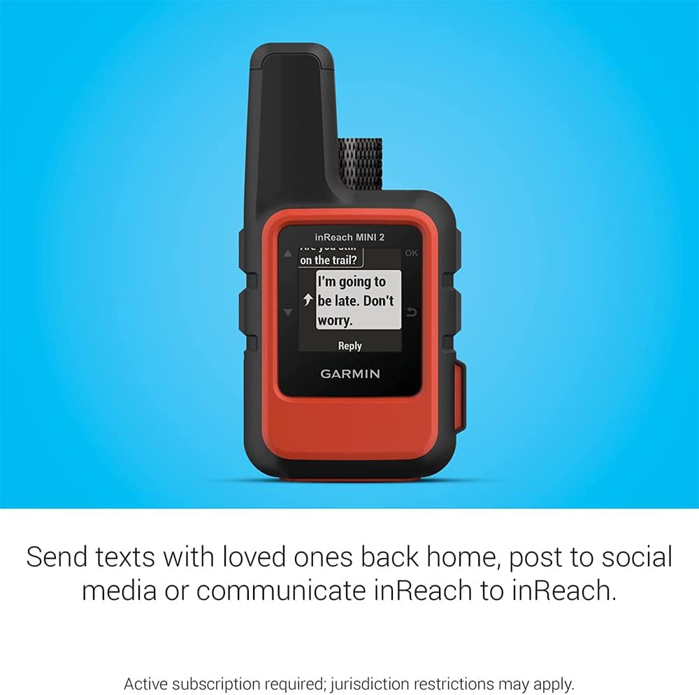 Garmin inReach Mini 2 Satellite Communicator, Two-Way Messaging, SOS, GPS, Flame Red, 010-02602-00 - Bundle w/Deco Essentials 26-Month CPS Plan