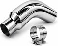 Exhaust Tip Universal 5 to 8 Inch Exhaust Elbow Pipe with Clamp – Chrome Fits Car, Truck & Diesel, Pickup Truck