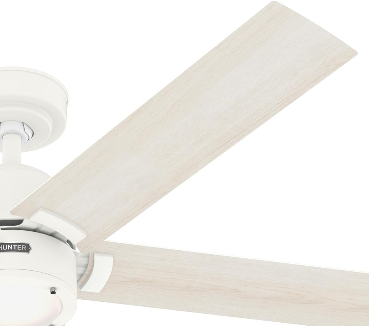 Hunter Fan 52 Inch Fresh White Indoor Ceiling fan with Light and Remote for Bedroom, Living Room, Office, Kitchen (Renewed)