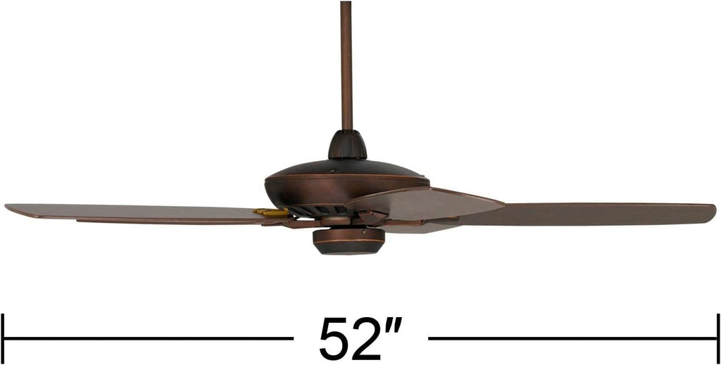 Casa Vieja 52' Journey Rustic Farmhouse Indoor Ceiling Fan with Remote Control Oil Rubbed Bronze for Living Kitchen House Bedroom Family Dining Home Office Kids Room