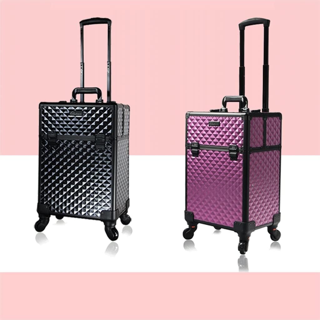 Multifunctional Large Capacity Wheeled Suitcase Ladies Trolley Cosmetic Case Travel Bag Rolling Luggage
