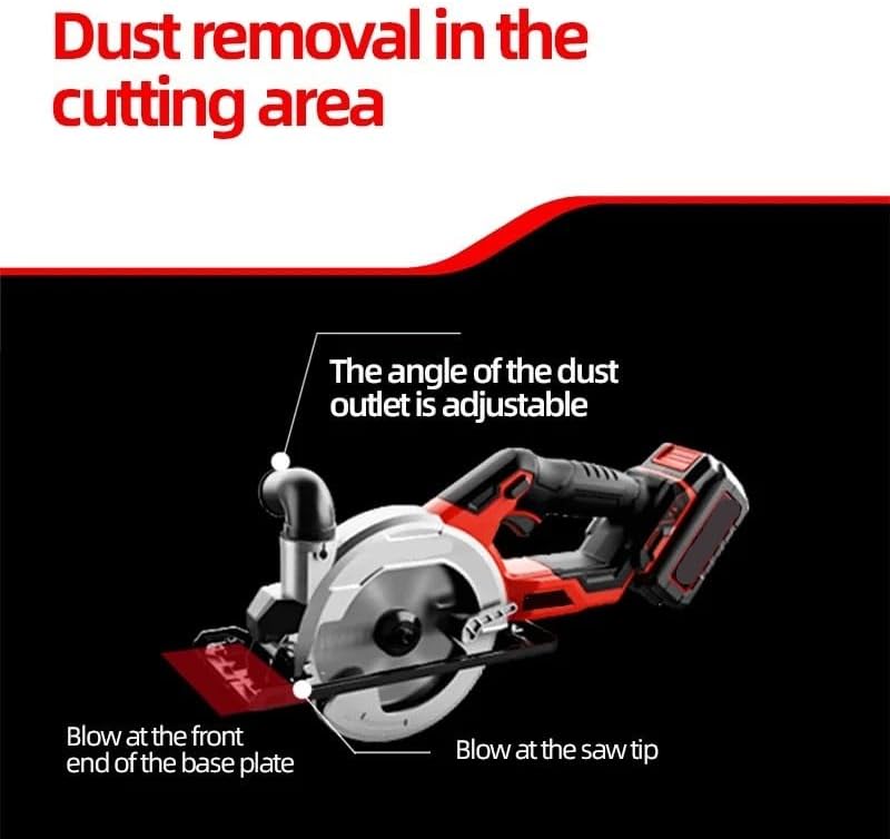 Reciprocating Saw, Brushless Electric Wood Cordless Battery Circular Saw 52.5mm Cutting Depth Woodworking Power Tools