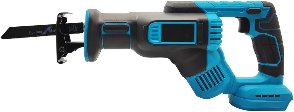 Cordless Reciprocating Saw Power for Wood/Metal Cutting with 4pcs Blades fit 18v Battery