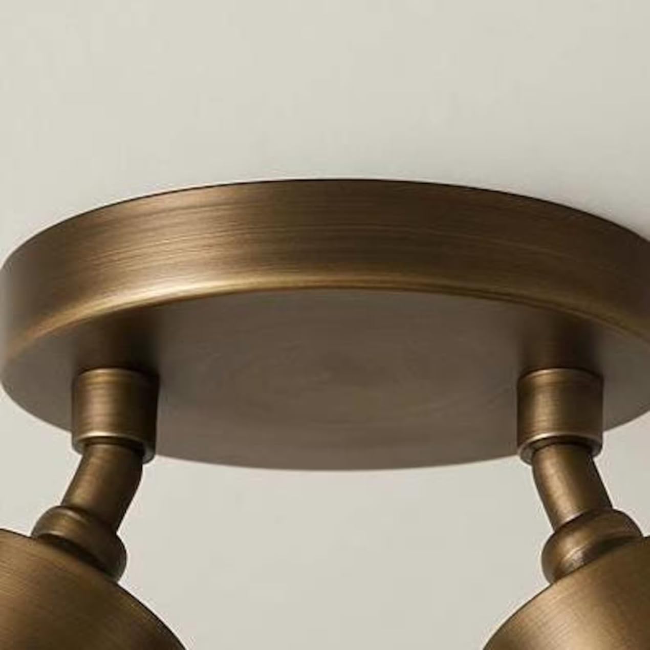Modern Brass Adjustable Ceiling Spotlight – 2 Light Directional Ceiling Fixture, Dual Head Metal Spot Light for Living Room Bedroom Hallway Kitchen Indoor Lighting (Bronze Brass)
