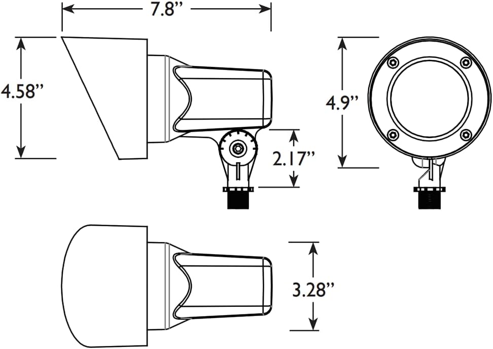 VOLT 120V 18W 4000K Integrated LED Brass Spotlight (1550 Lumens) for Landscape Lighting