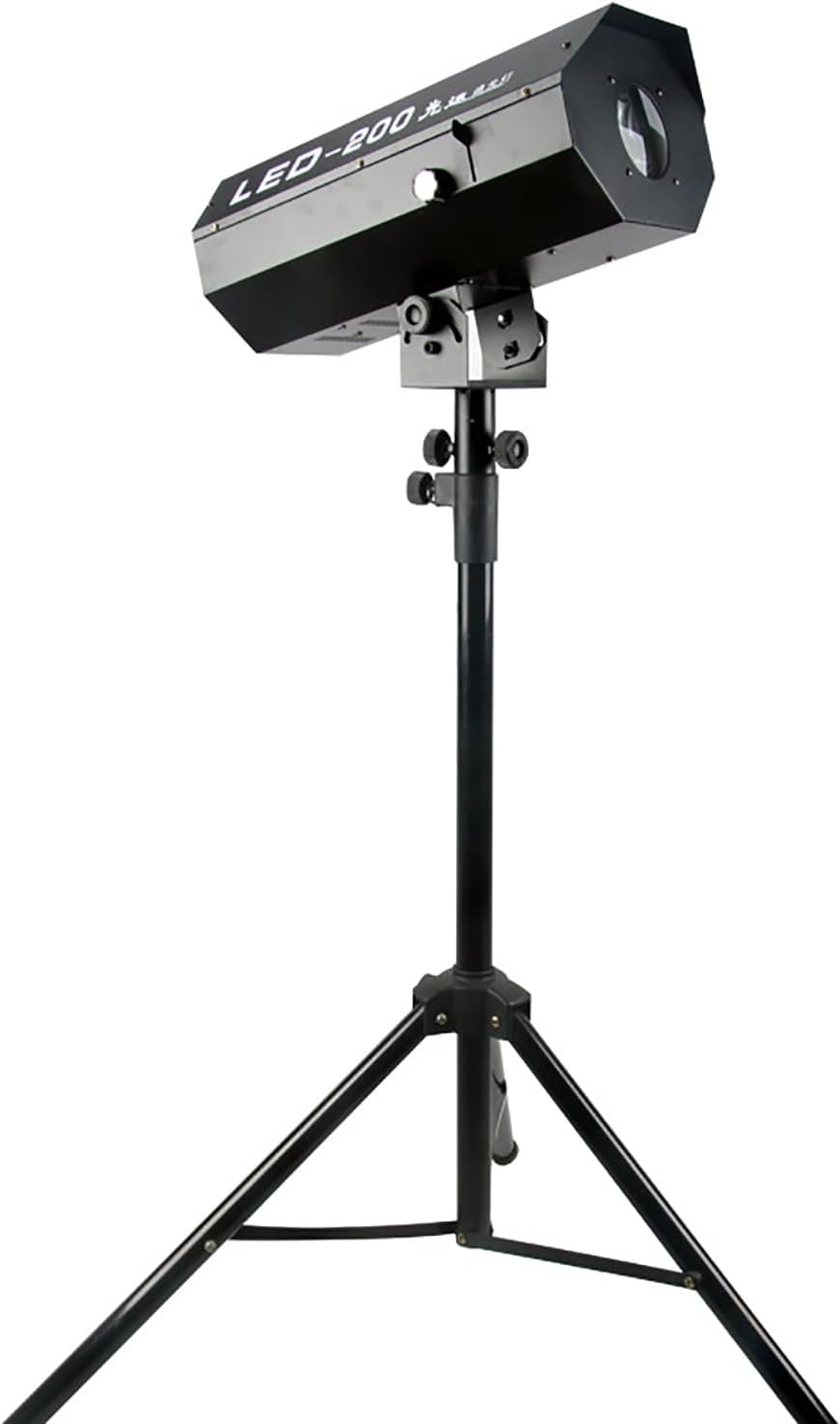 200W LED Stage Spotlight, Black, Modern Style, Floor Mount, Manual Control, Adjustable Aperture, 24V DC, 1A, 1 Light Source