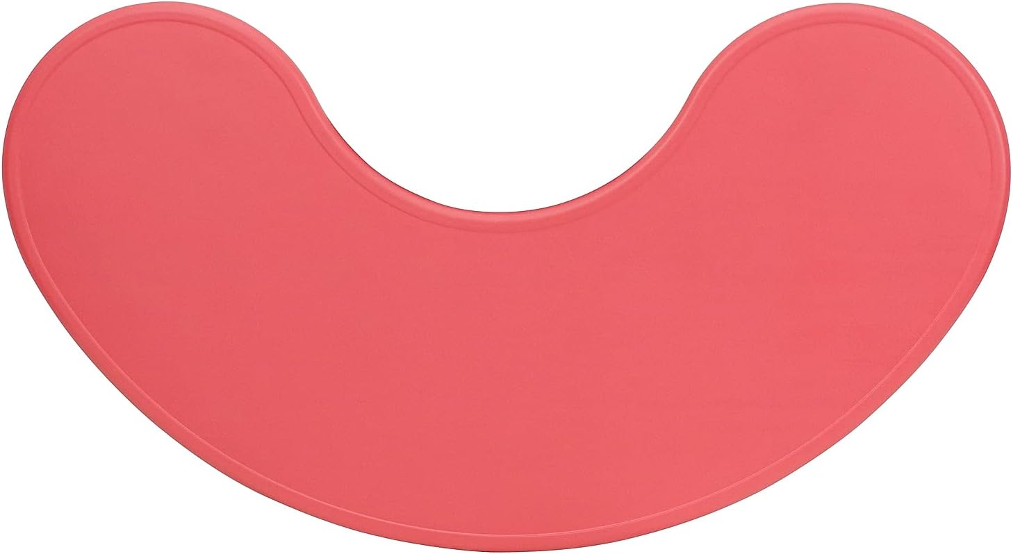 Flash Furniture 35''W x 65''L Half-Moon Red Plastic Height Adjustable Activity Table