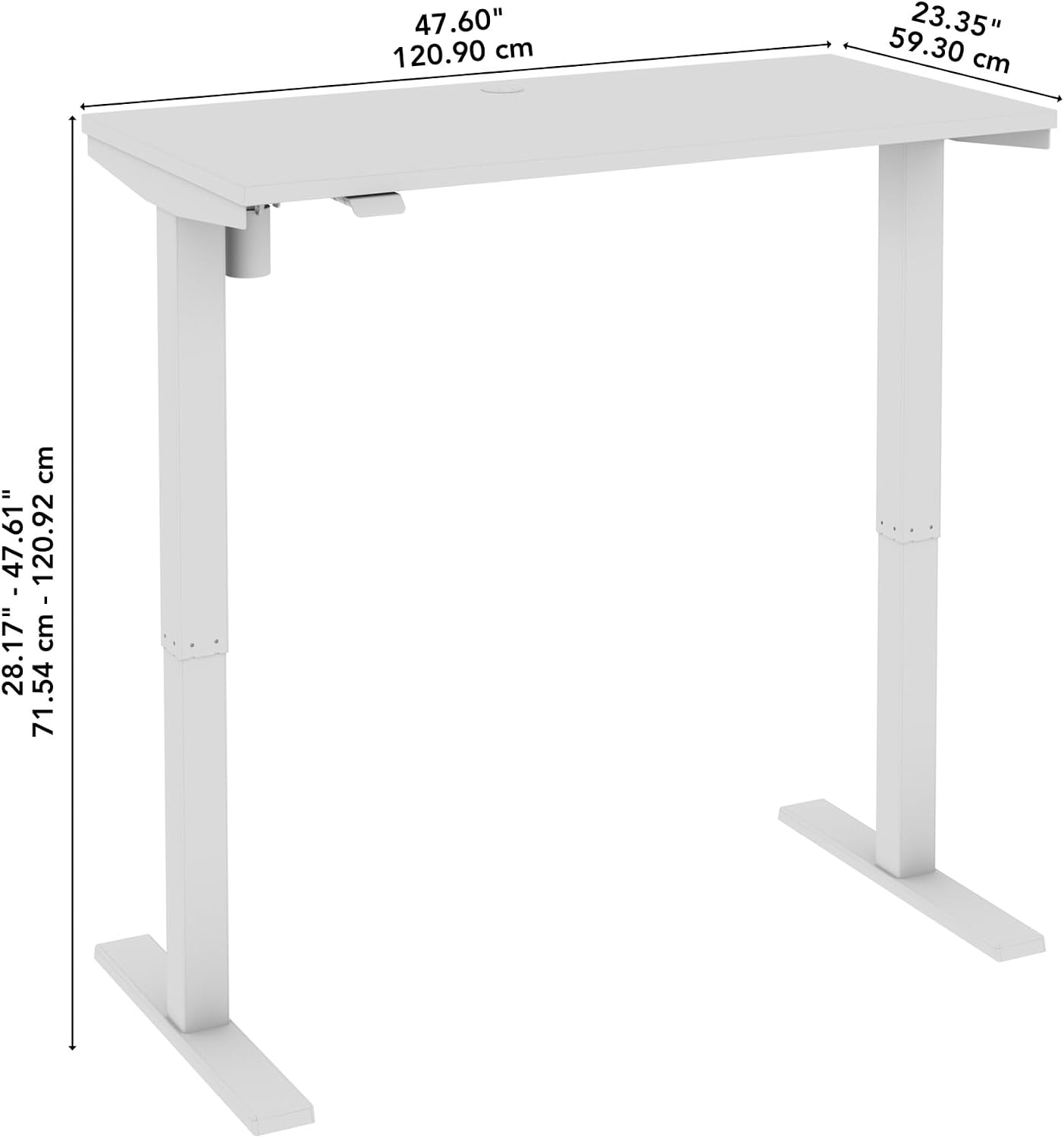 Bush Business Furniture 48-inch Electric Height Adjustable Standing Desk, Ergonomic Sit-Stand Computer Table for Home and Professional Office, Move 40 Series, Black Walnut with Metallic Gray Base