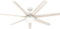 Hunter 60 inch WiFi Phenomenon Matte White Ceiling Fan with LED Light Kit and Wall Control