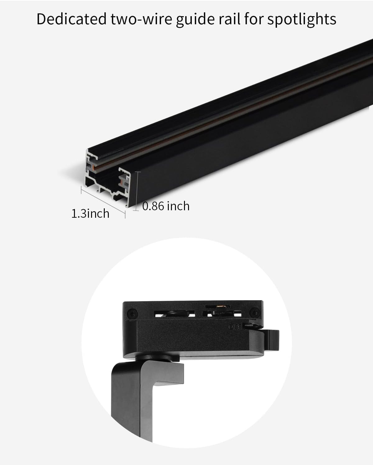 LED Lighting Heads, Spot Light Indoor, 18W Shapeable Light, 2-Wire Track Light Adjustable Aperture Shape for Museum Art Gallery Exhibition Art
