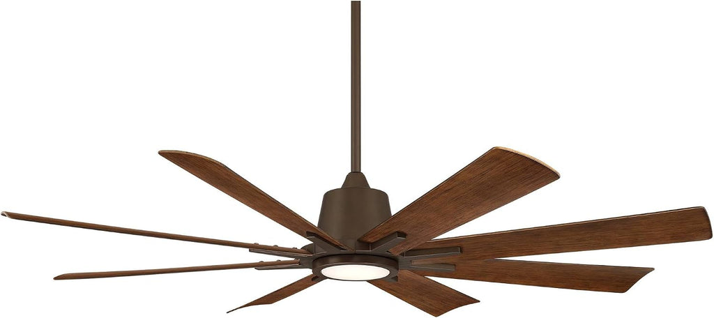 Casa Vieja 54' Inspirit Bronze LED Damp Remote Ceiling Fan