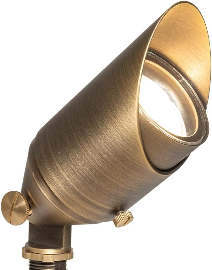 VOLT Cast Brass Top Dog 12V LED Outdoor Spotlight 4-Pack Expansion Kit (Bronze) for Low Voltage Landscape Lighting of Yard, Lawn, Garden, Patio, Trees & House