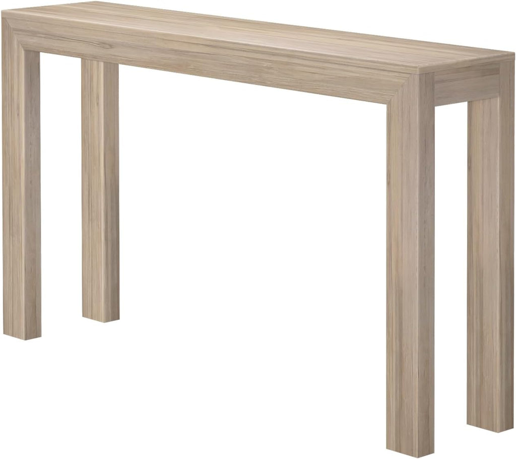 Plank+Beam Modern 56 Inch Console Table, Solid Pine Wood Entryway Table, Narrow Sofa Table for Hallway or Living Room, Blonde