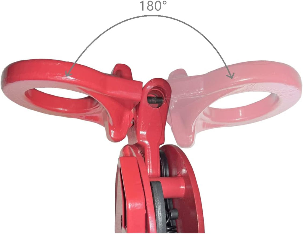 Vertical Plate Clamp - Heavy Duty Durable Lifting Clamp with Lock Handle 2200-6600 lb Working Load Limit (WLL) (6600lb 3Ton)
