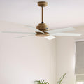 Hunter 52' Kennicott Indoor/Outdoor Ceiling Fan, Wall Control, Luxe Gold | SureSpeed high velocity airflow and no-light design suit covered patios, porches, bedrooms, or living rooms with easy setup.