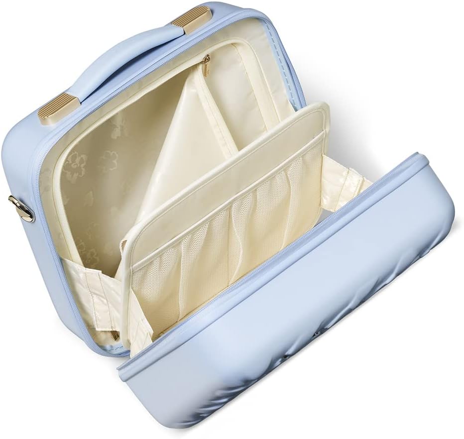 Ted Baker Women's Belle Fashion Lightweight Hardshell Spinner Luggage, Pale Blue, Vanity Case, Luggage