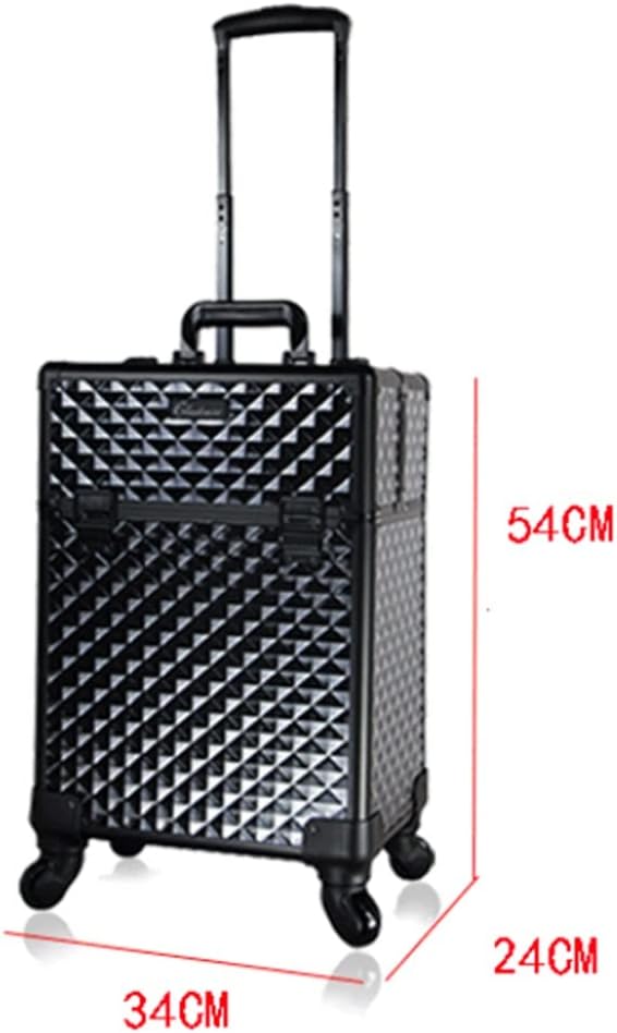Multifunctional Large Capacity Wheeled Suitcase Ladies Trolley Cosmetic Case Travel Bag Rolling Luggage