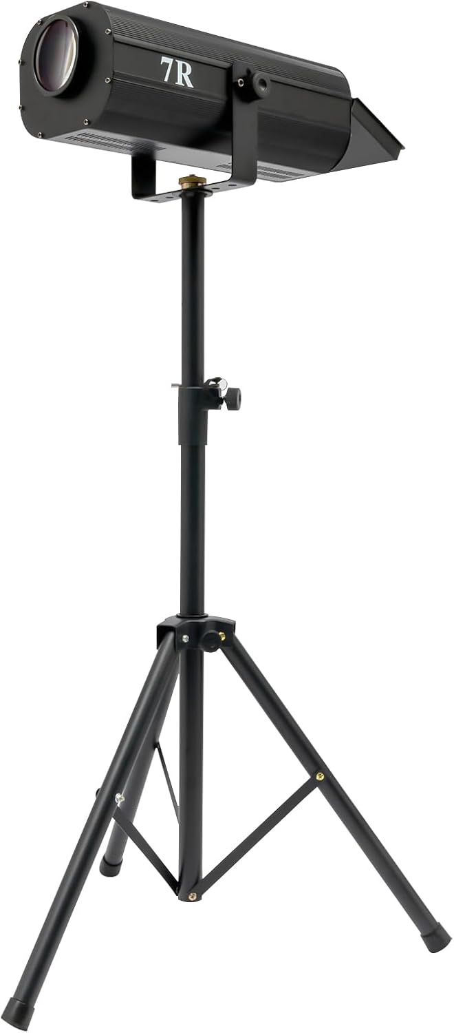 230W Professional Beam Moving Head Spotlight, Stage Light with Adjustable Tripod, Manual Control for Strobe & Color Change, DJ Lighting for Club, Concert, Wedding, Party