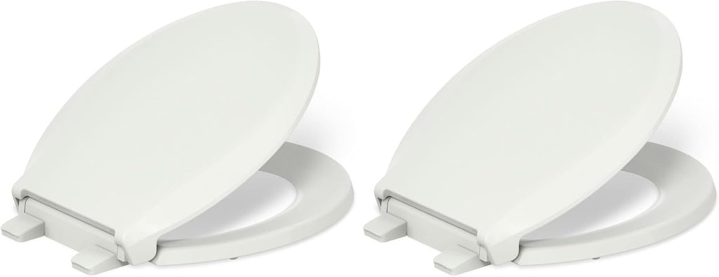 KOHLER 4639-RL-NY Cachet ReadyLatch Round Toilet Seat Soft Close, Dune (Pack of 2)