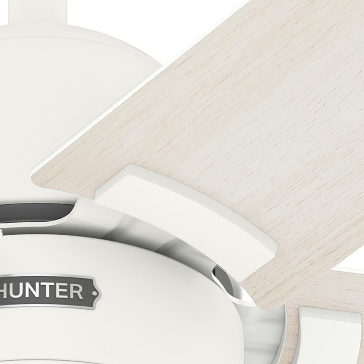 Hunter Fan 52 Inch Fresh White Indoor Ceiling fan with Light and Remote for Bedroom, Living Room, Office, Kitchen (Renewed)