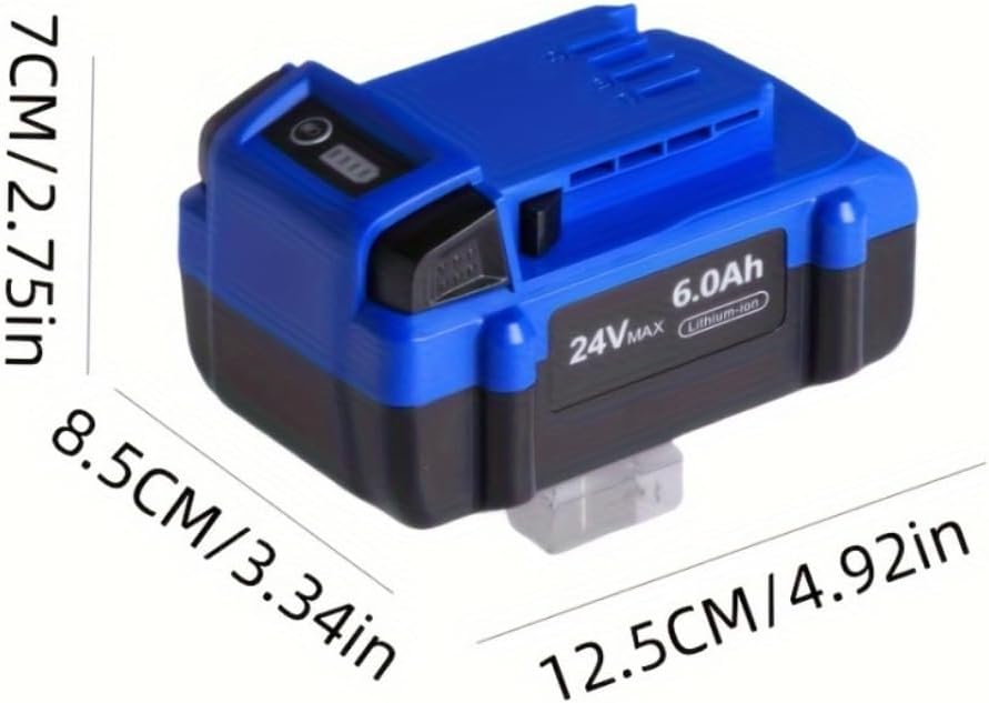 24V Li-Ion Replacement Battery Compatible with Kobalt 24-Volt Max Cordless Power Tools KB624-03 KB524-03 KB424-03 KB224-03 0673802 Drill Impact Driver Circular Saw Reciprocating Saw(2pcs 6.0ah)