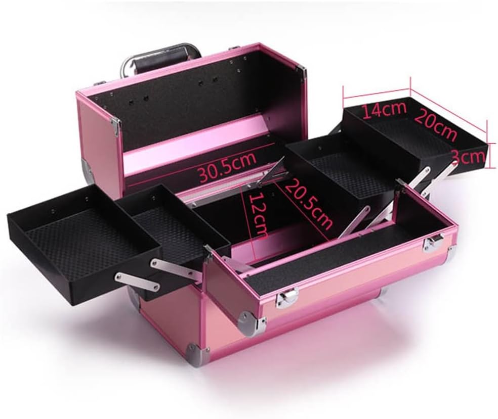 Ladies Cosmetic Case Travel Tote Bag Beauty Nail Suitcase Storage Box Large Capacity Embroidery Tool