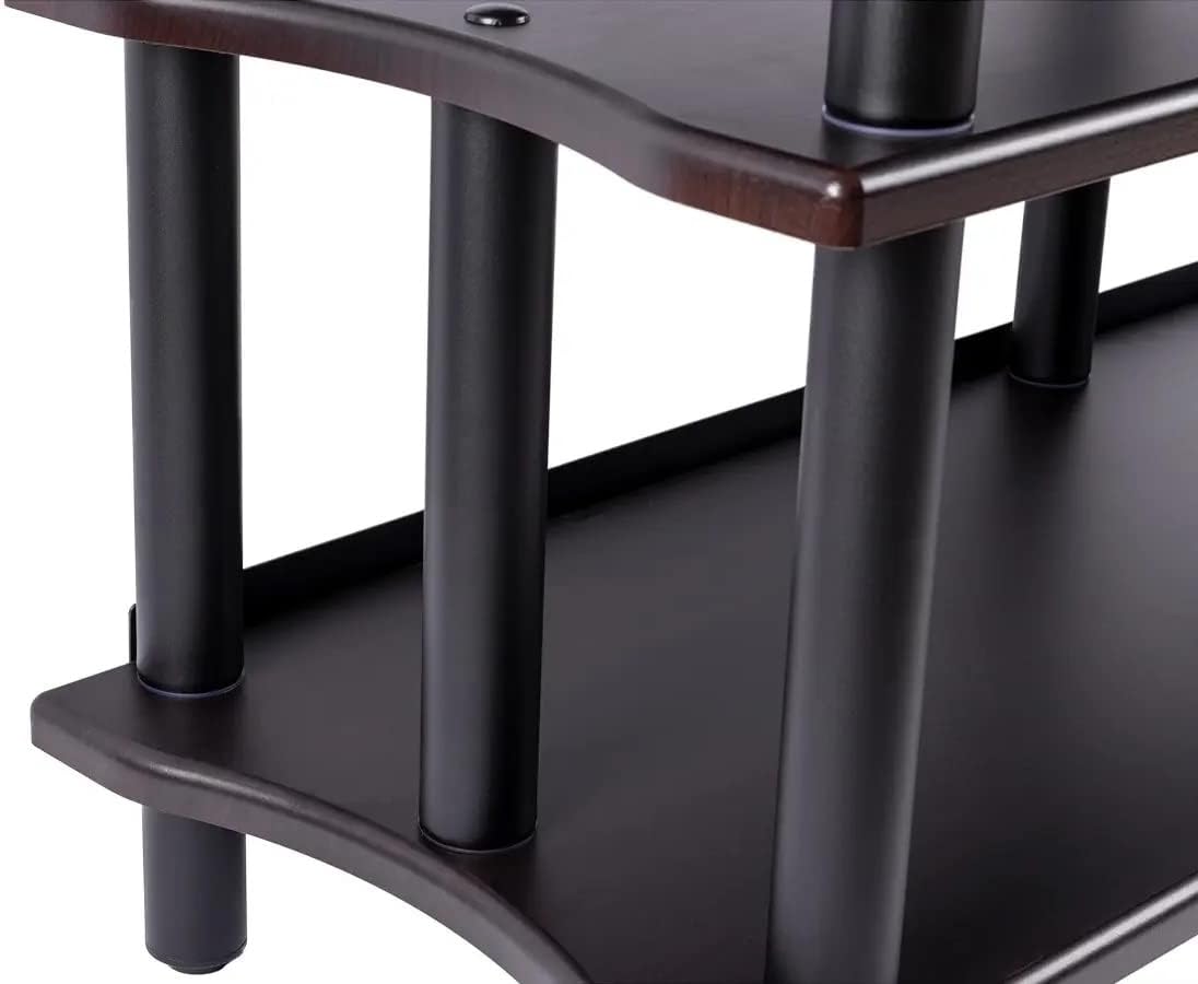 Monolith by Monoprice Heavy Duty Double-Wide 3-Tier AV Stand 47.2 inch Wide Espresso